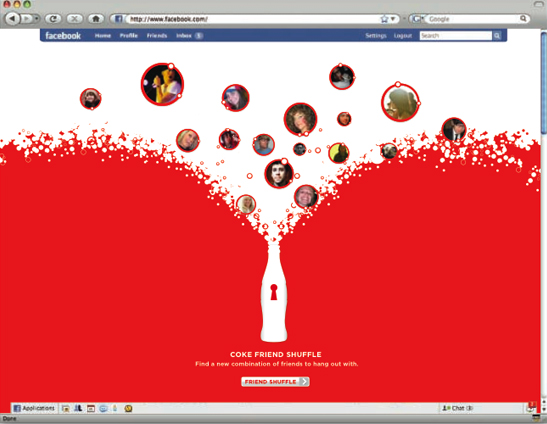 Coke – “Friend Shuffle” Facebook App